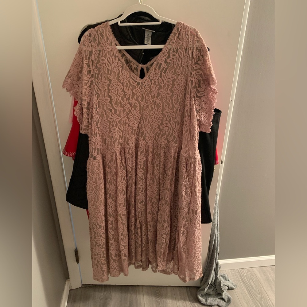 Torrid Dusty Rose Lace Dress